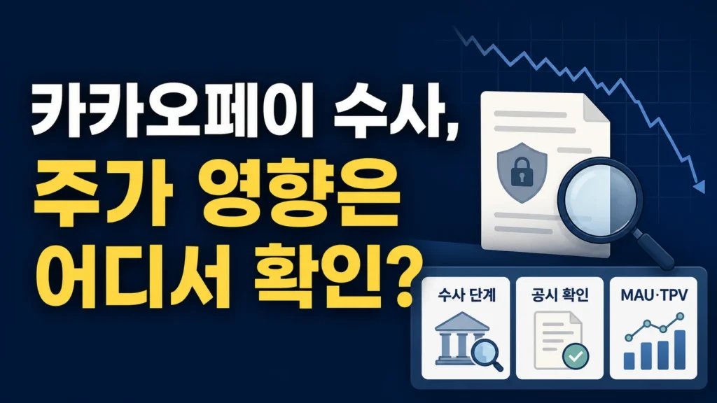 카카오페이 알리페이 수사와 주가 영향 체크포인트를 보여주는 대표 이미지