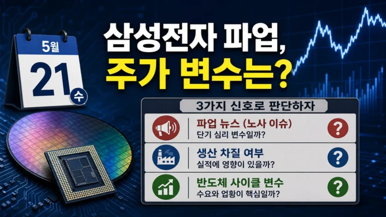 삼성전자 노조 총파업과 주가 영향 변수를 분리해 보는 썸네일