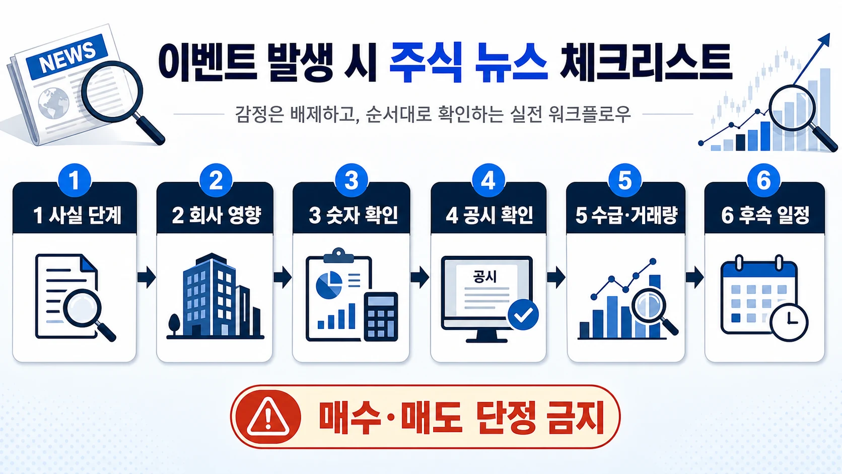 이벤트 뉴스 주가 영향 확인 순서 체크리스트
