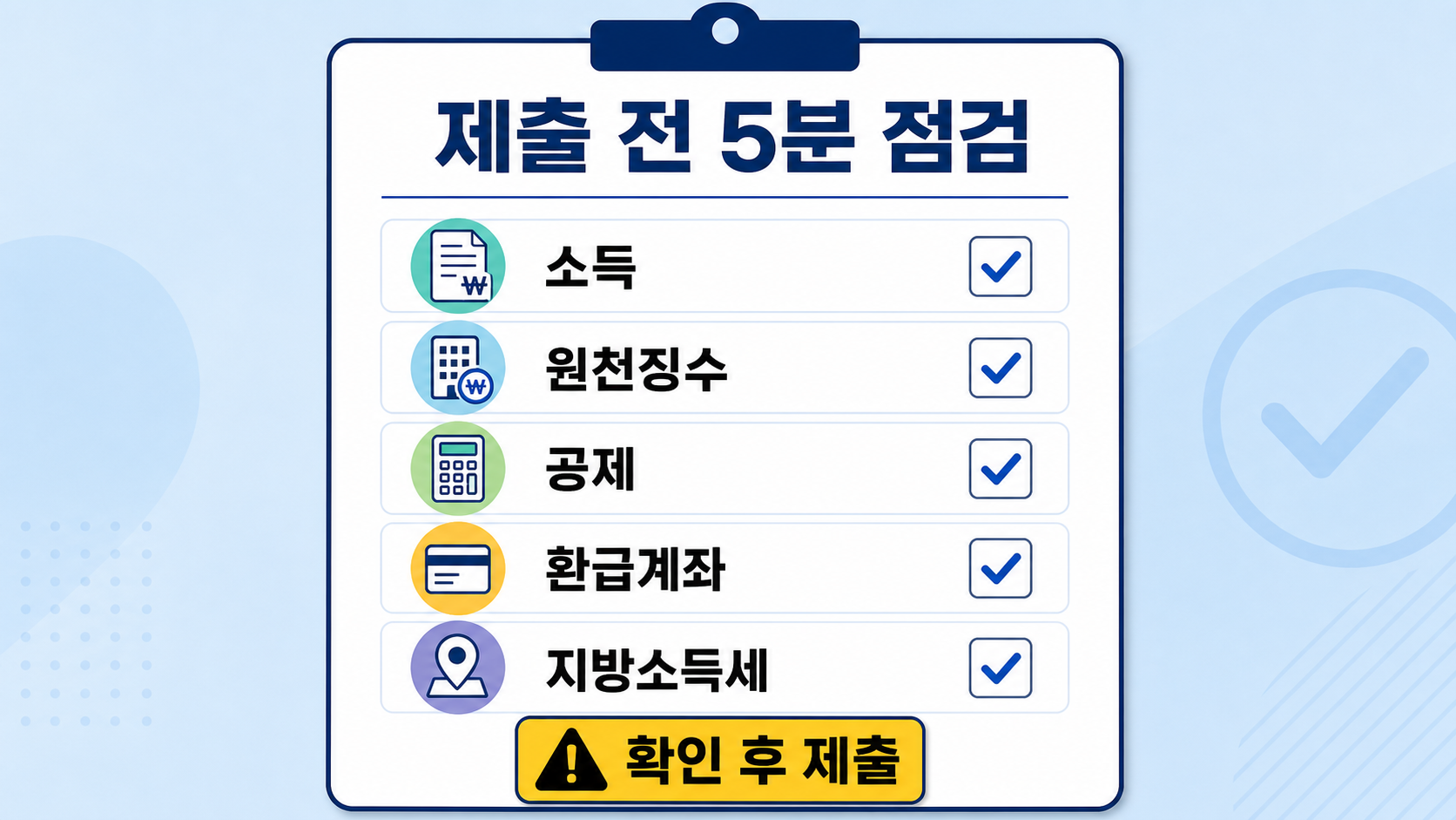 모두채움 환급 안내문 제출 전 5분 점검 체크리스트